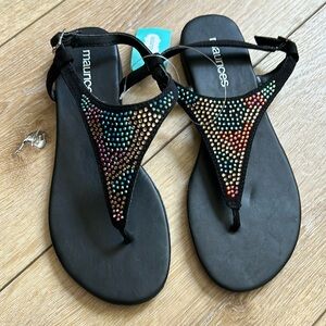 Maurices Bejeweled Strap Sandals Size 7 NWT Colorful Festival
